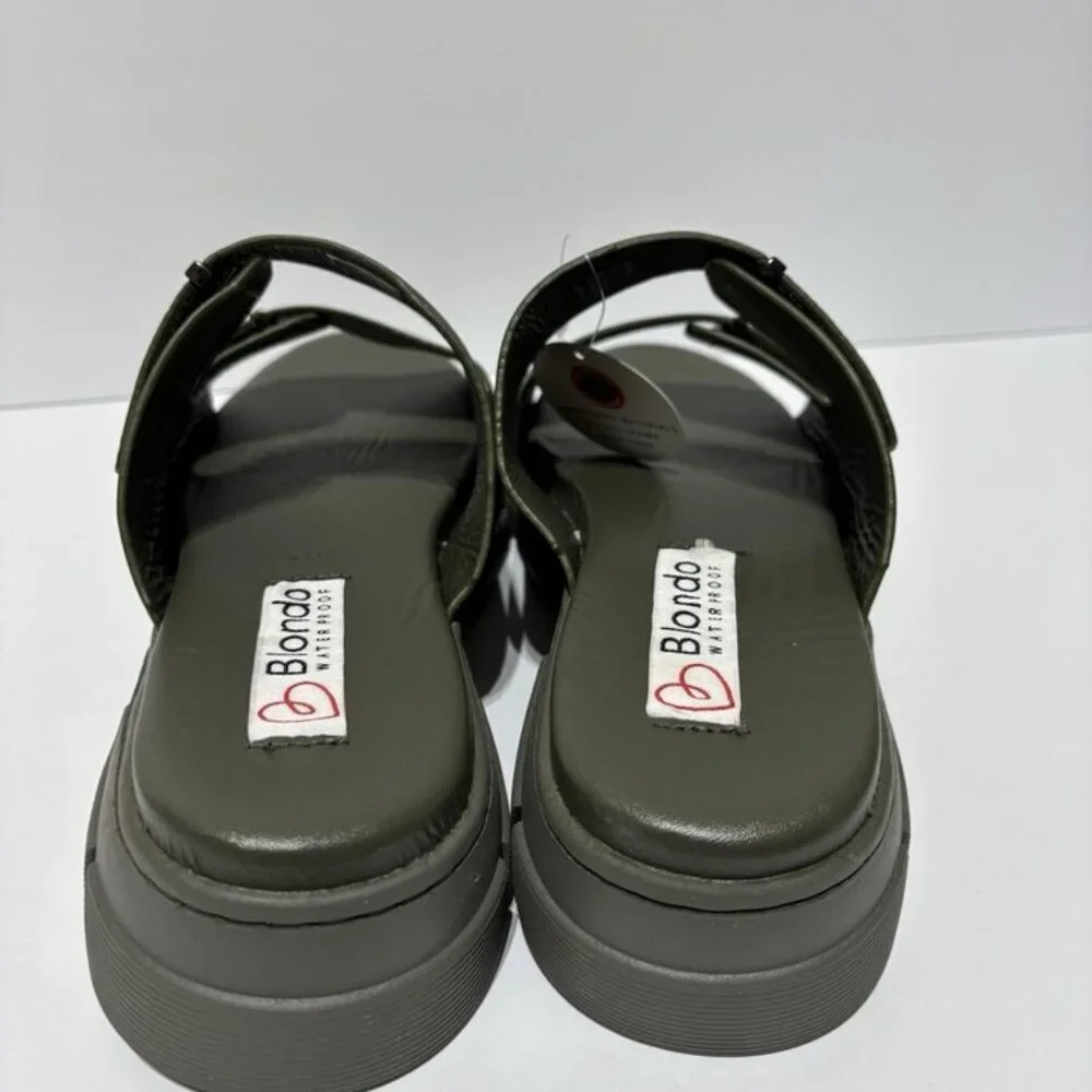 Blondo Women’s Hugh Waterproof Sandals Olive, Size 11 M